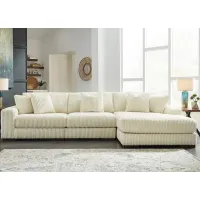 Dolly White 3 Pc. Sectional W/ Chaise