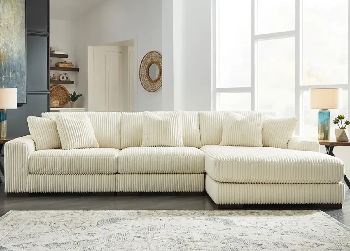 Dolly White 3 Pc. Sectional W/ Chaise