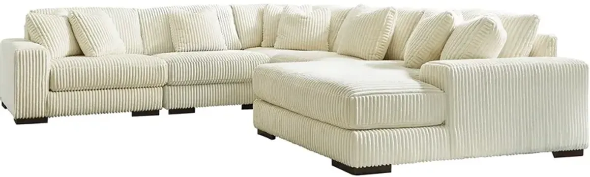 Dolly White 5 Pc. Sectional W/ Chaise