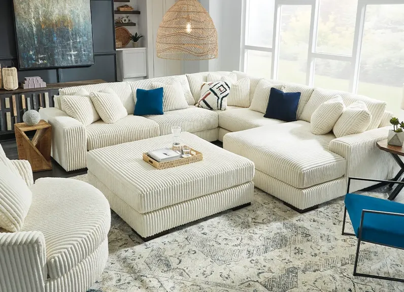 Dolly White 5 Pc. Sectional W/ Chaise
