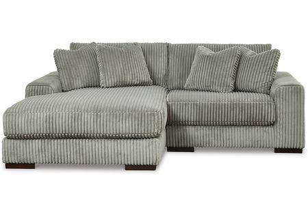 Dolly Gray 2 Pc. Sectional W/ Chaise (Reverse)