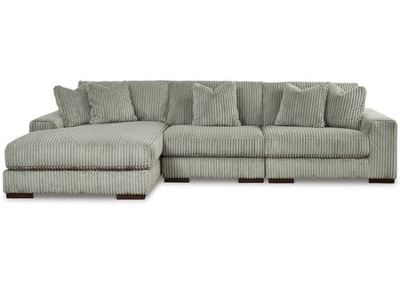 Dolly Gray 3 Pc. Sectional W/ Chaise (Reverse)