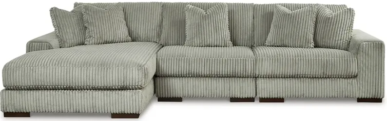 Dolly Gray 3 Pc. Sectional W/ Chaise (Reverse)