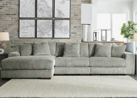 Dolly Gray 3 Pc. Sectional W/ Chaise (Reverse)