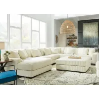 Dolly White 6 Pc. Sectional W/ Chaise (Reverse)