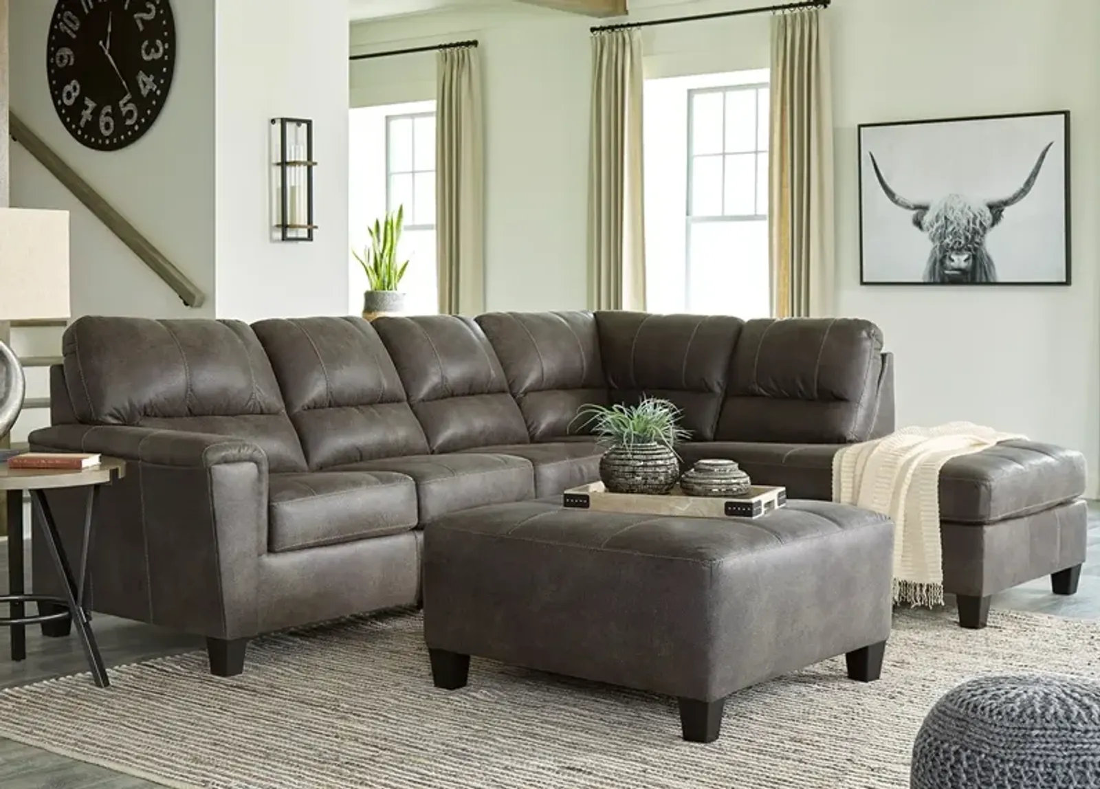 Maywood Gray 2 Pc. Sectional W/ Full Sleeper