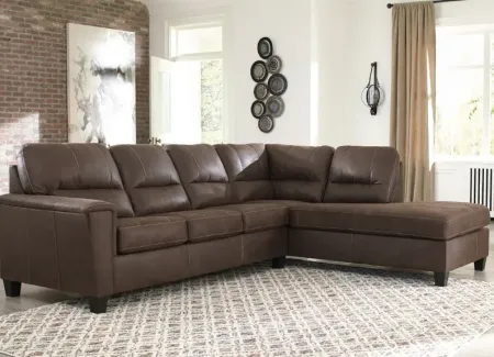 Maywood Brown 2 Pc. Sectional W/ Full Sleeper