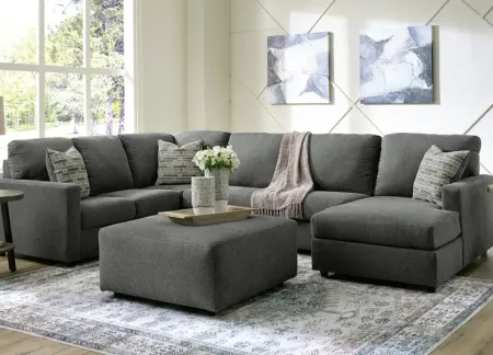 Harris Charcoal 3 Pc. Sectional W/ Chaise