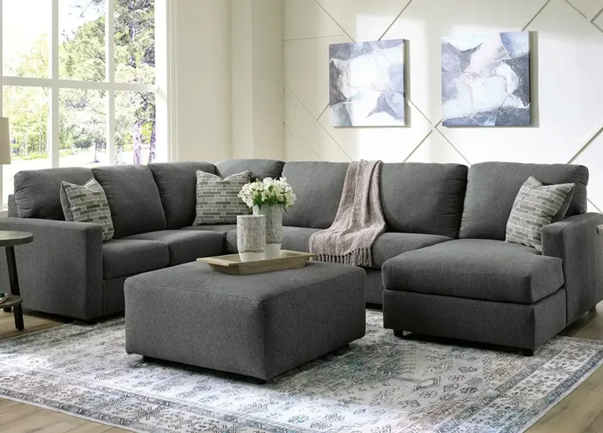 Harris Charcoal 3 Pc. Sectional W/ Chaise