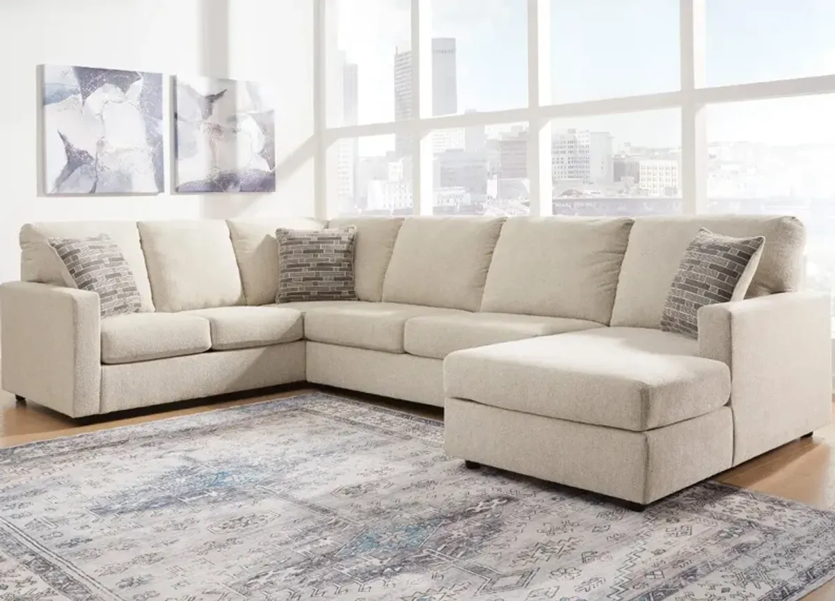 Harris Taupe 3 Pc. Sectional W/ Chaise