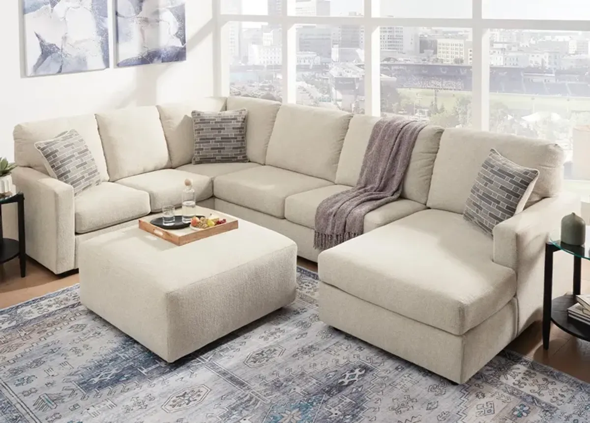 Harris Taupe 3 Pc. Sectional W/ Chaise