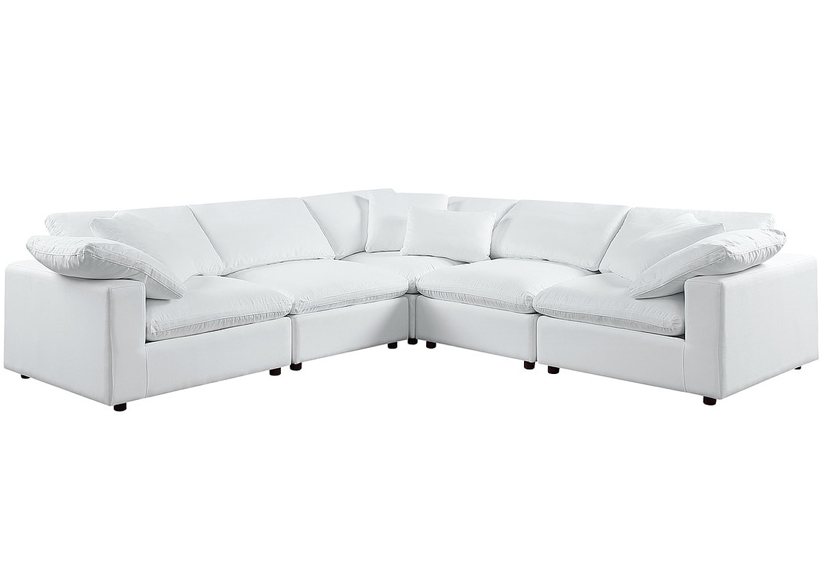 Aabria White 5 Pc. Sectional