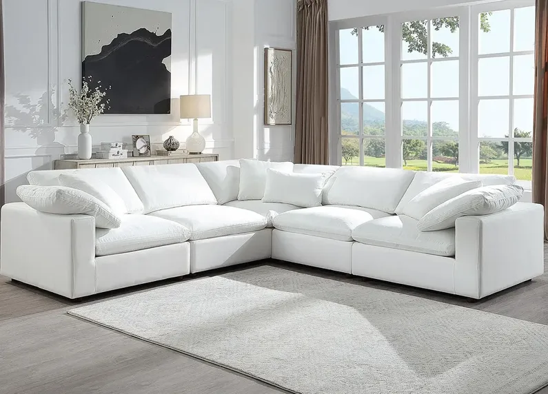 Aabria White 5 Pc. Sectional