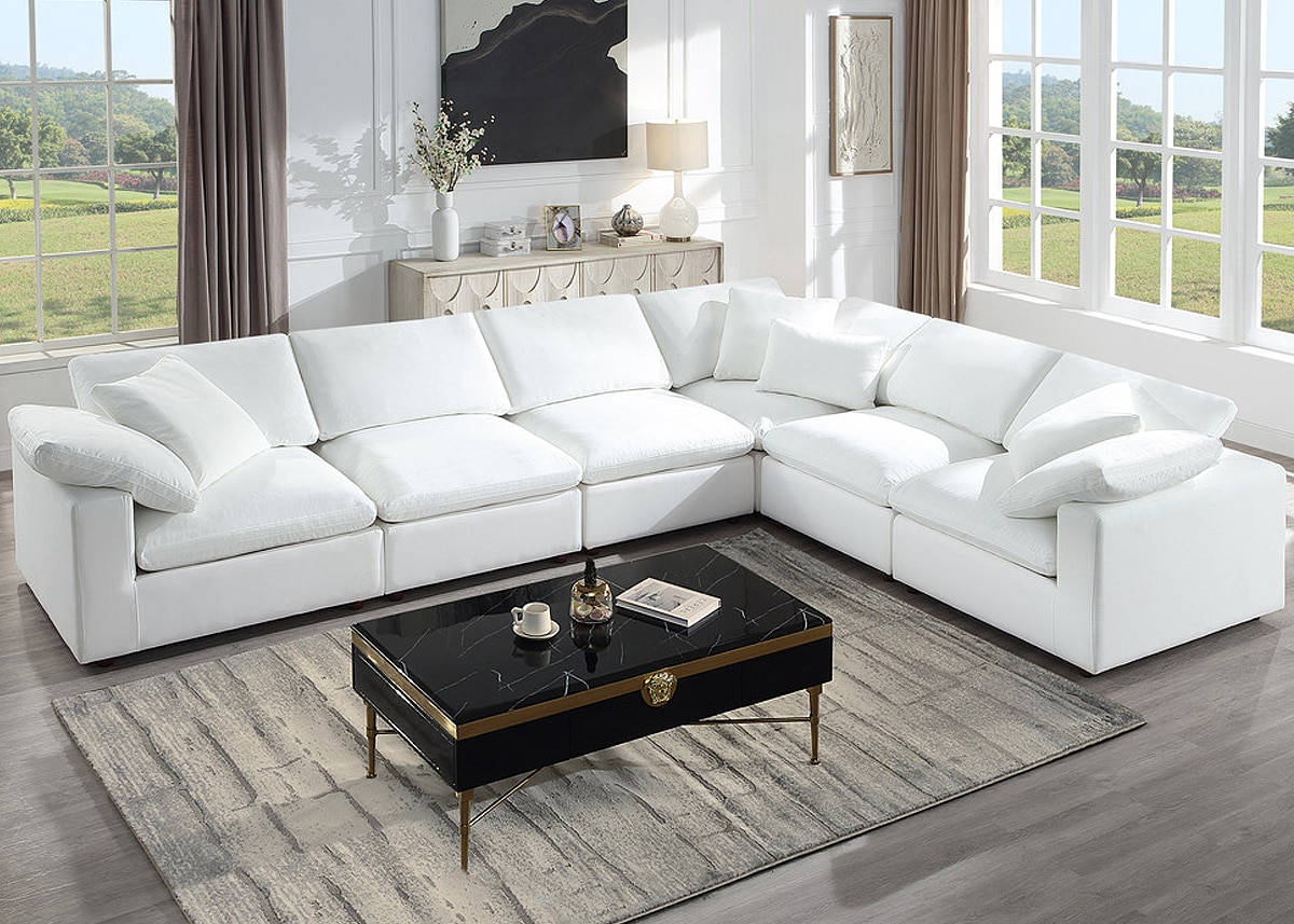 Aabria White 6 Pc. Sectional