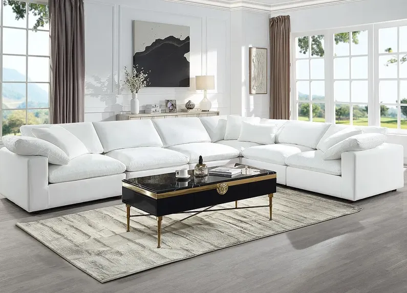 Aabria White 6 Pc. Sectional