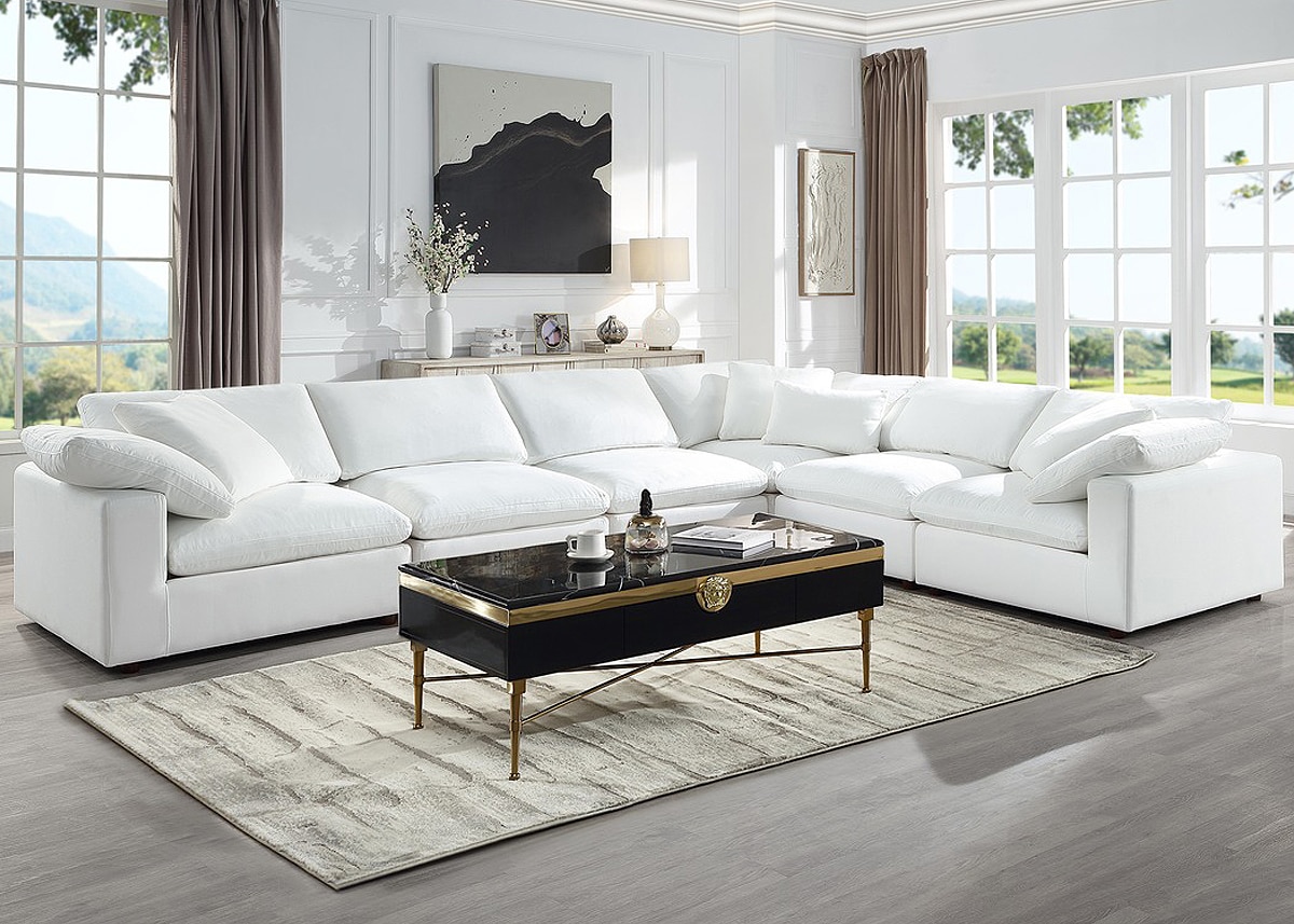 Aabria White 6 Pc. Sectional