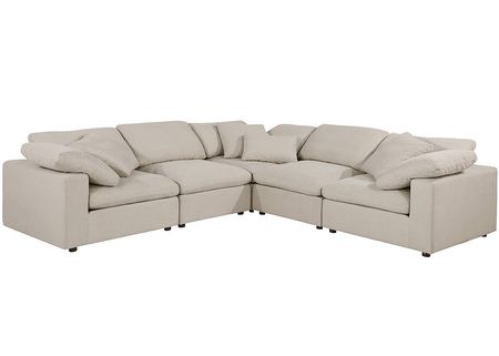Aabria Beige 5 Pc. Sectional