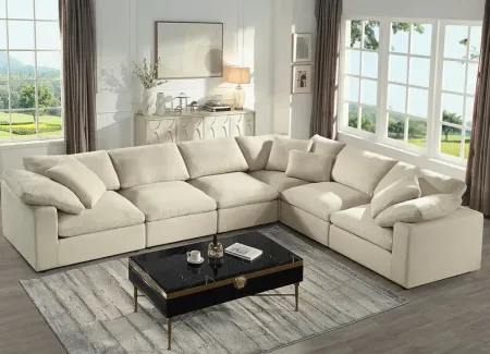 Aabria Beige 6 Pc. Sectional
