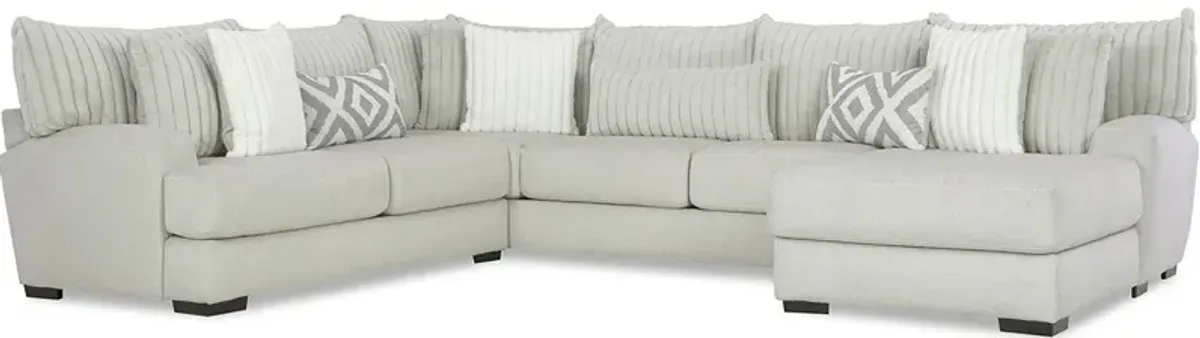 Rupa Gray 3 Pc. Sectional W/ Chaise