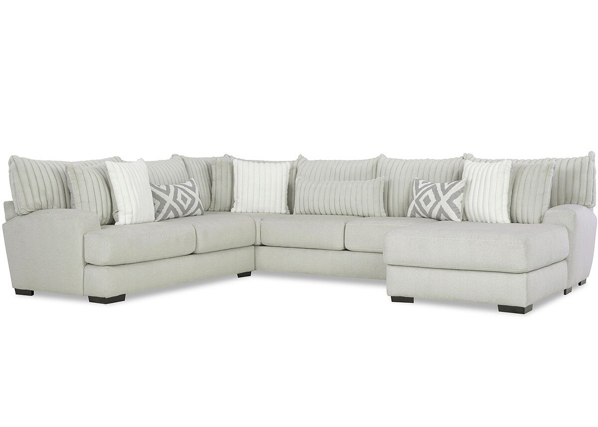 Rupa Gray 3 Pc. Sectional W/ Chaise