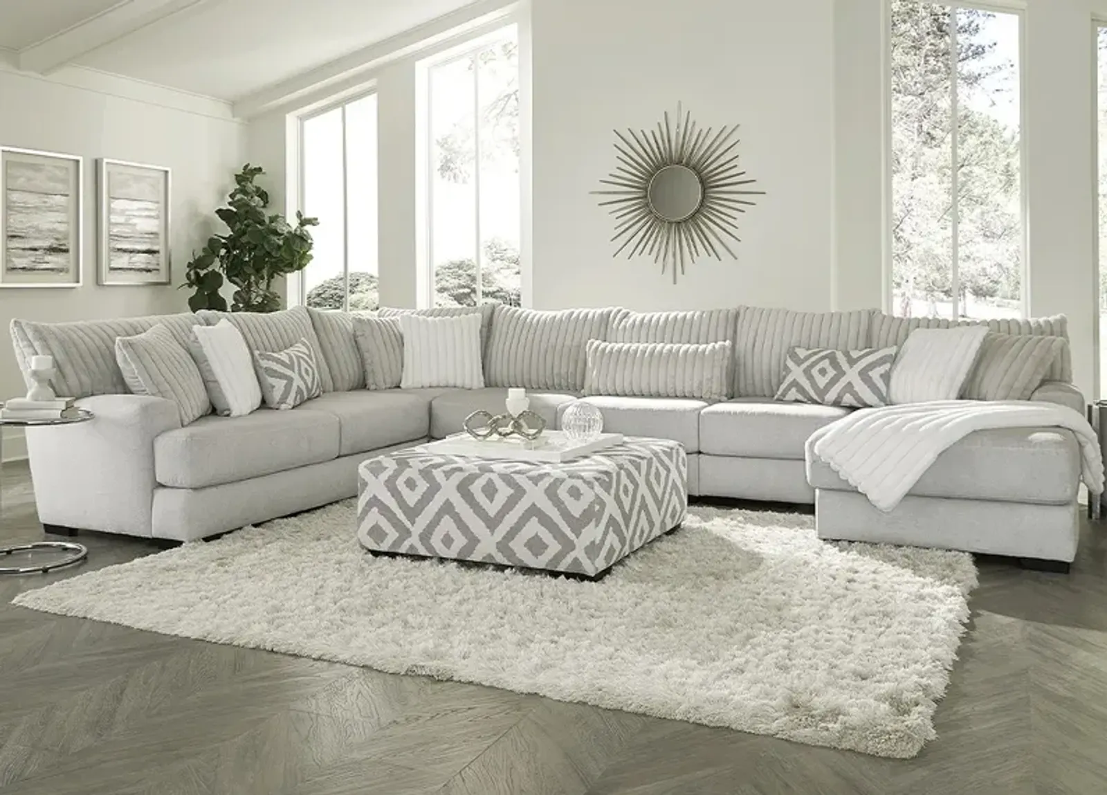 Rupa Gray 4 Pc. Sectional W/ Chaise