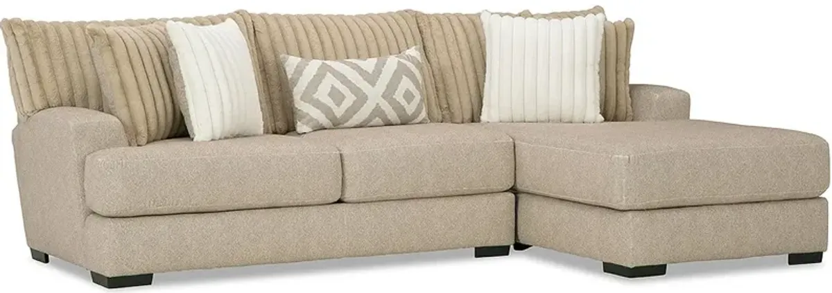 Rupa Brown 2 Pc. Sectional W/ Chaise