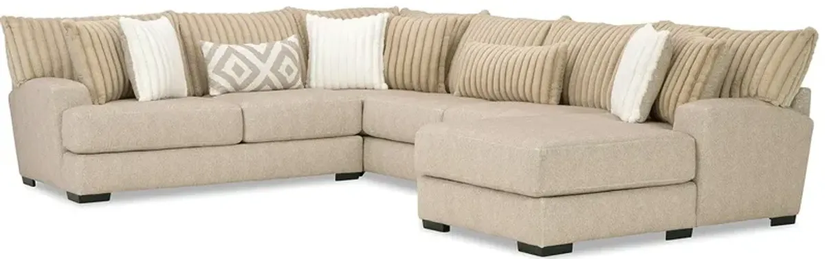 Rupa Brown 3 Pc. Sectional W/ Chaise