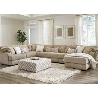 Rupa Brown 4 Pc. Sectional W/ Chaise