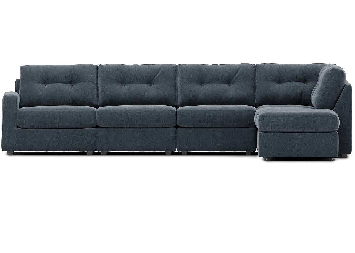 ModularOne Blue 6 Pc. Sectional W/ Ottoman By Drew & Jonathan