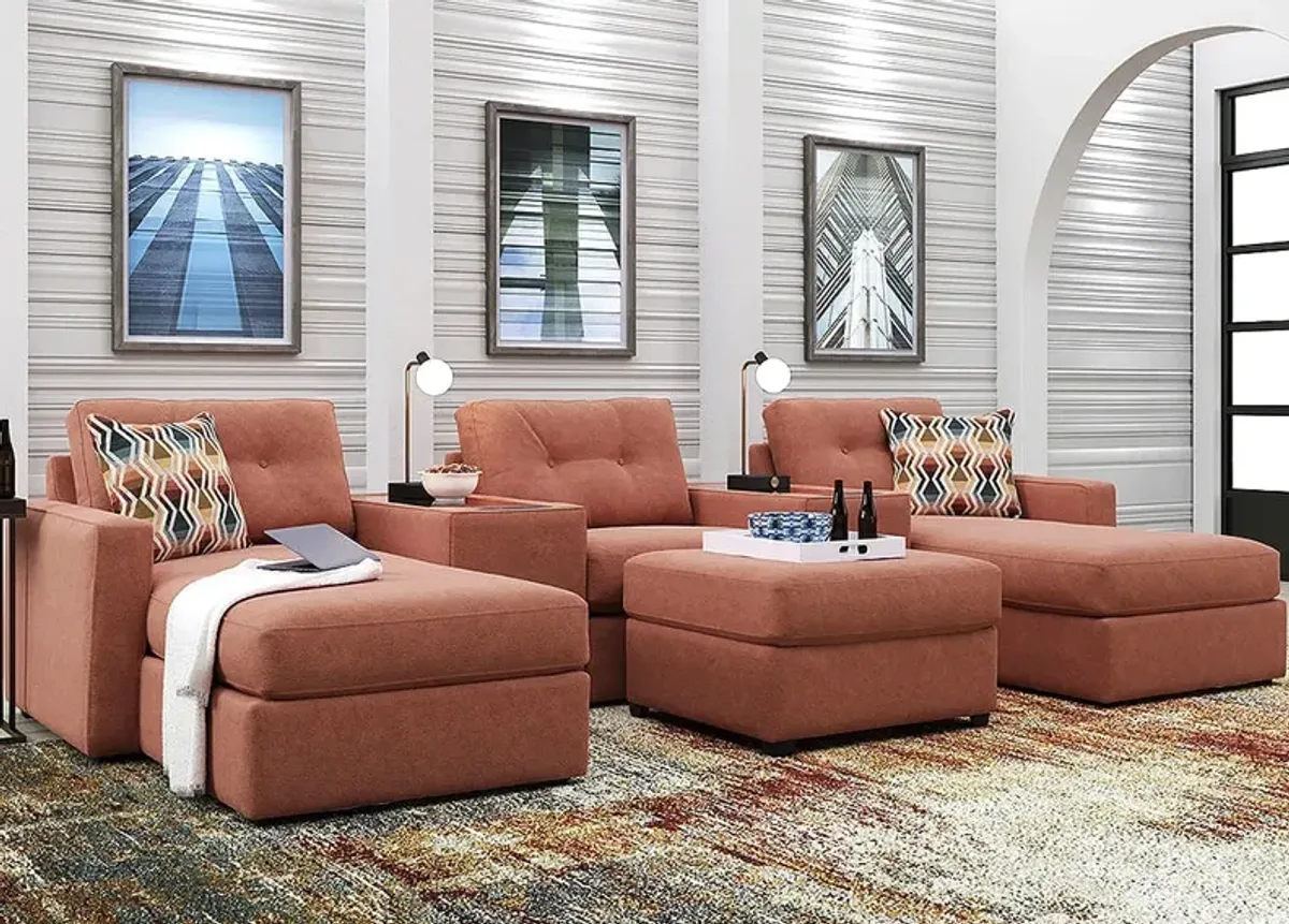 ModularOne Orange 6 Pc. Sectional W/ Chaise By Drew & Jonathan