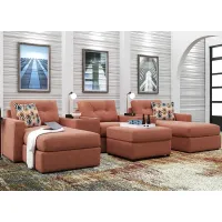 ModularOne Orange 6 Pc. Sectional W/ Media Console & Chaise By Drew & Jonathan