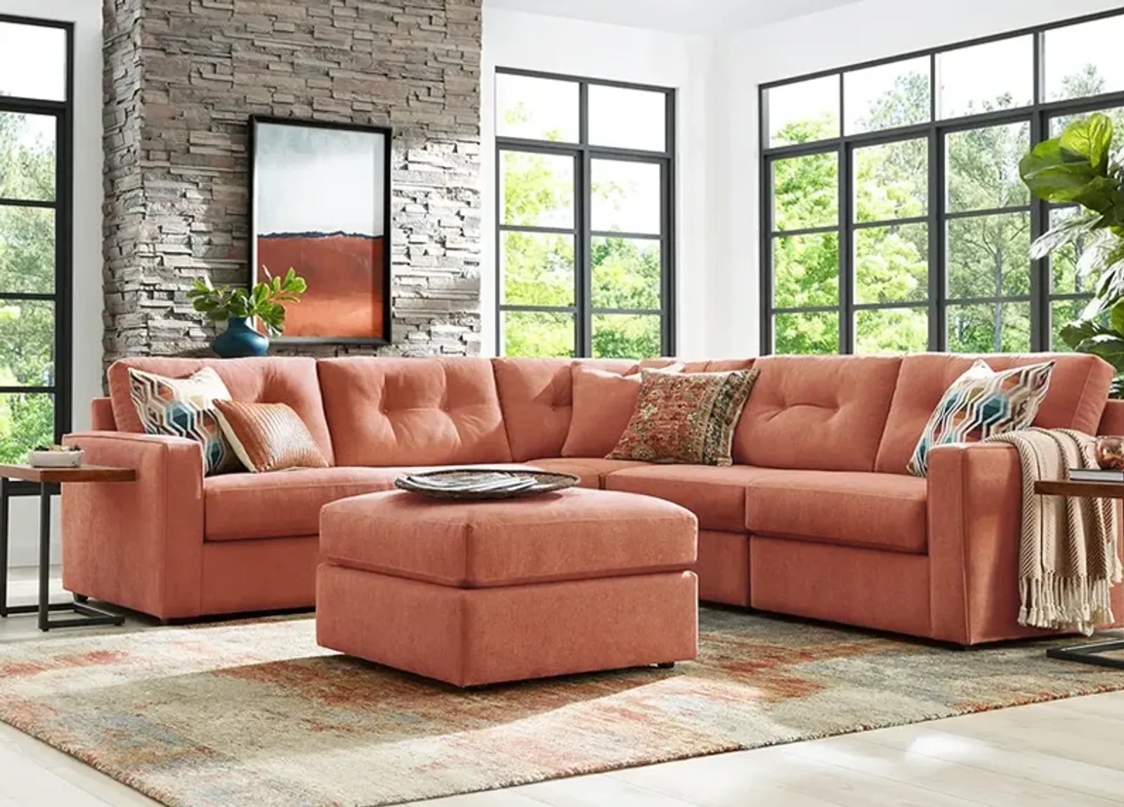 ModularOne Orange 5 Pc. Sectional By Drew & Jonathan