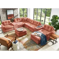 ModularOne Orange 8 Pc. Sectional W/ Media Console & Chaise By Drew & Jonathan