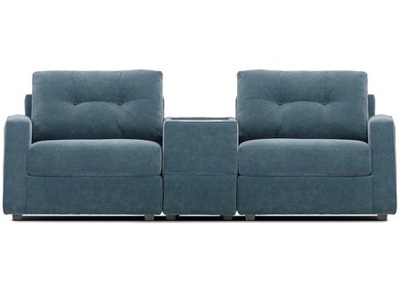 ModularOne Teal 3 Pc. Sectional W/ Media Console By Drew & Jonathan