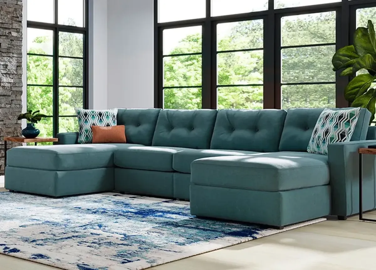 ModularOne Teal 4 Pc. Sectional By Drew & Jonathan