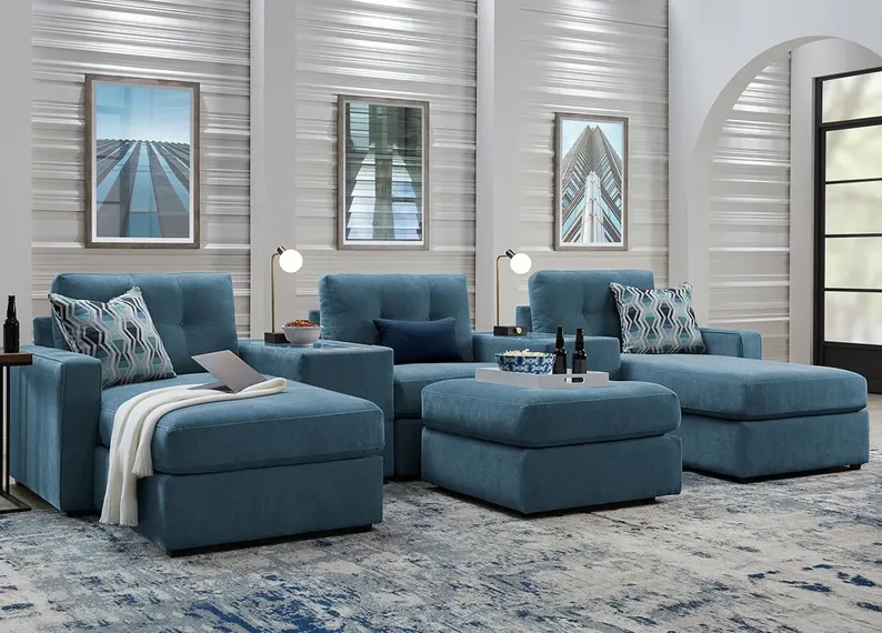 ModularOne Teal 6 Pc. Sectional W/ Chaise By Drew & Jonathan