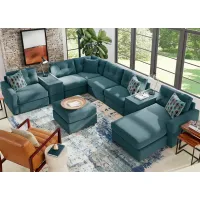 ModularOne Teal 8 Pc. Sectional W/ Chaise By Drew & Jonathan