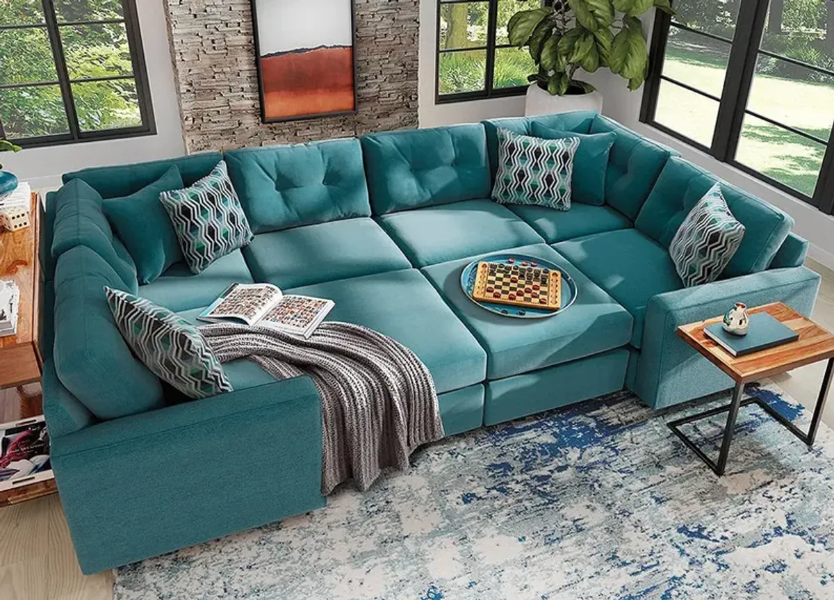 ModularOne Teal 8 Pc. Sectional By Drew & Jonathan