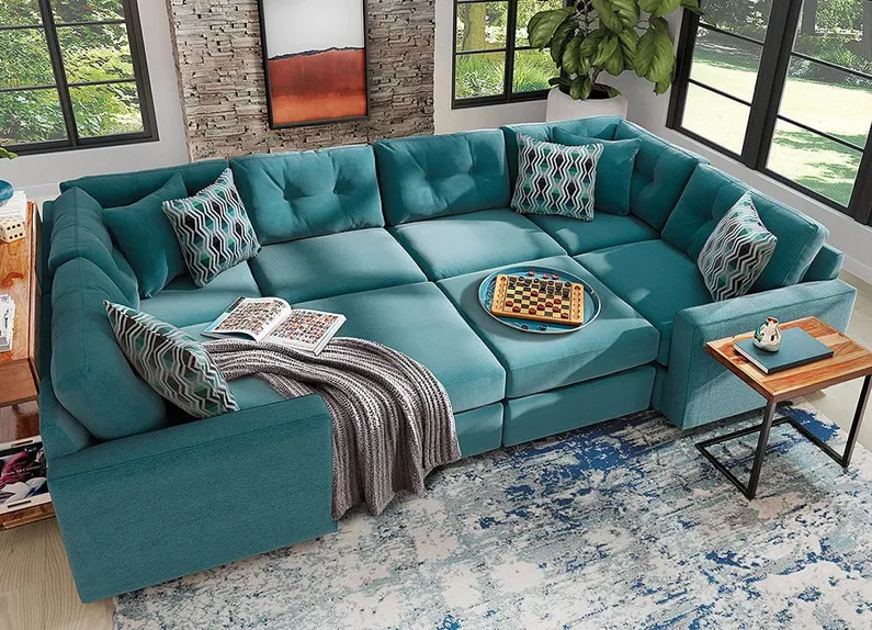 ModularOne Teal 8 Pc. Sectional By Drew & Jonathan