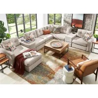 ModularOne Beige 8 Pc. Sectional W/ Chaise By Drew & Jonathan (Reverse)