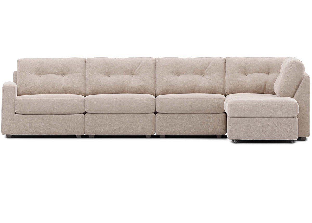 ModularOne Beige 6 Pc. Sectional W/ Ottoman By Drew & Jonathan