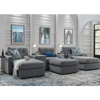 ModularOne Gray 6 Pc. Sectional W/ Media Console & Chaise By Drew & Jonathan