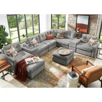 ModularOne Gray 8 Pc. Sectional W/ Chaise By Drew & Jonathan (Reverse)