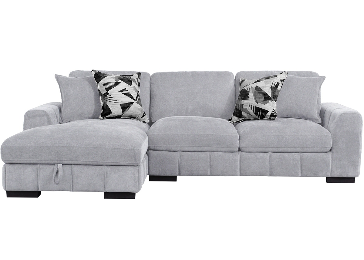 Catelyn II Gray 2 Pc. Sectional W/ Chaise (Reverse)