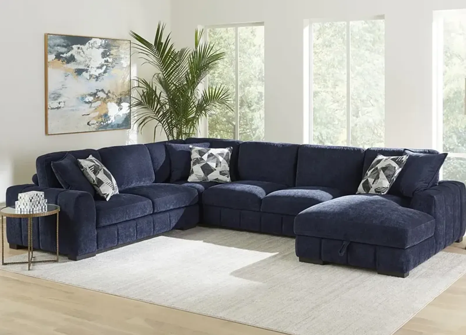 Catelyn II Blue 4 Pc. Sectional W/ Chaise