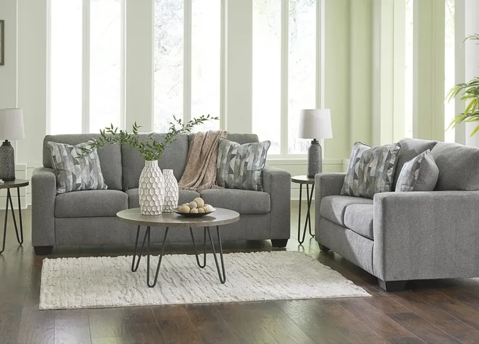 Sanford Gray 2 Pc. Living Room