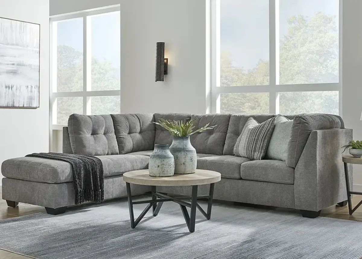 Bleecker Gray 2 Pc. Sectional (Reverse)