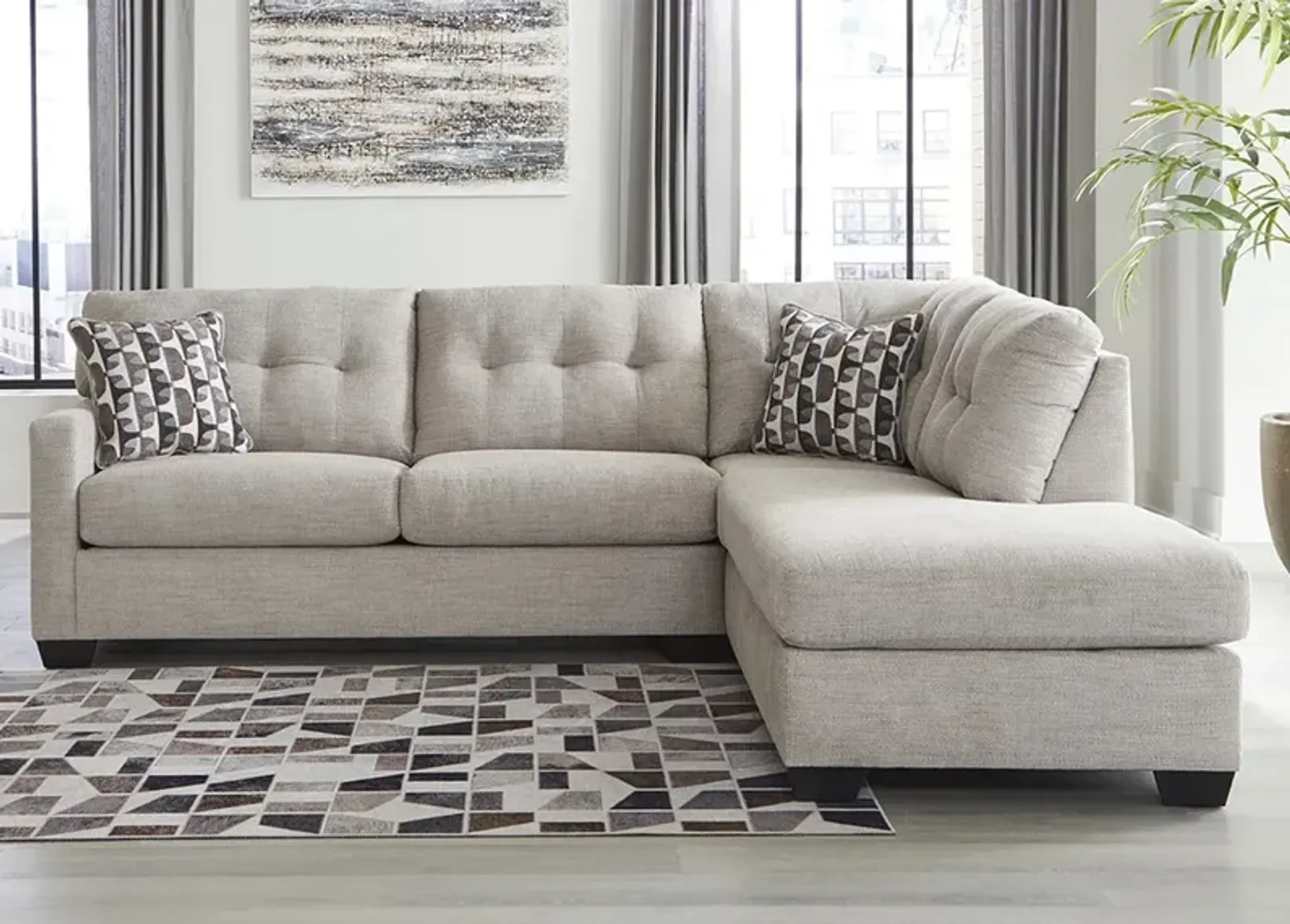 Greta Taupe 2 Pc. Sectional W/ Chaise