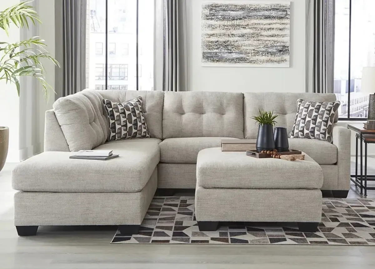 Greta Taupe 2 Pc. Sectional W/ Chaise (Reverse)