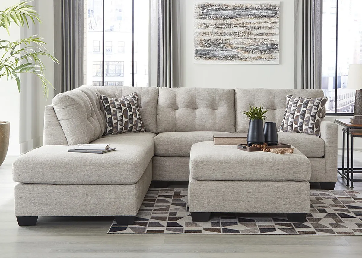 Greta Taupe 2 Pc. Sectional W/ Chaise (Reverse)